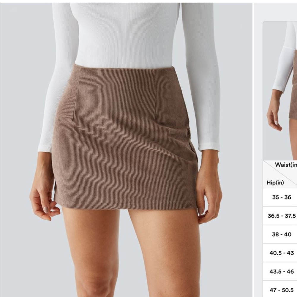 HALARA Brown Mini Skort
